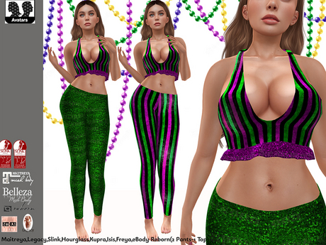 Second Life Marketplace - [NF] - Female Mardi Gras Outfit - [Pierrina]1